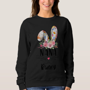Cute Nana Bunny Easter Family Matching Outfit Sweatshirt