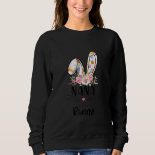 Cute Nana Bunny Easter Family Matching Outfit Sweatshirt