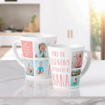 Cute Nana Grandchildren Photo & Name Latte Mug<br><div class="desc">Only the best moms get promoted to Nana! Create a sweet and sentimental gift for a beloved Nana with this cute mug, featuring five square photos of her grandchildren along with space for their names or a special personal message. Perfect for birthdays, holidays, Mother's Day or Grandparents Day, this cute...</div>