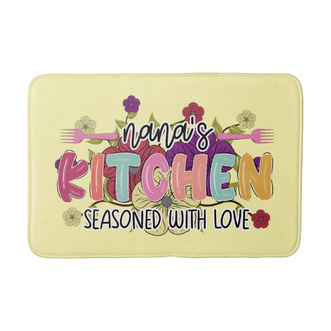 Cute Nana's Kitchen word art  Bath Mat (Front)