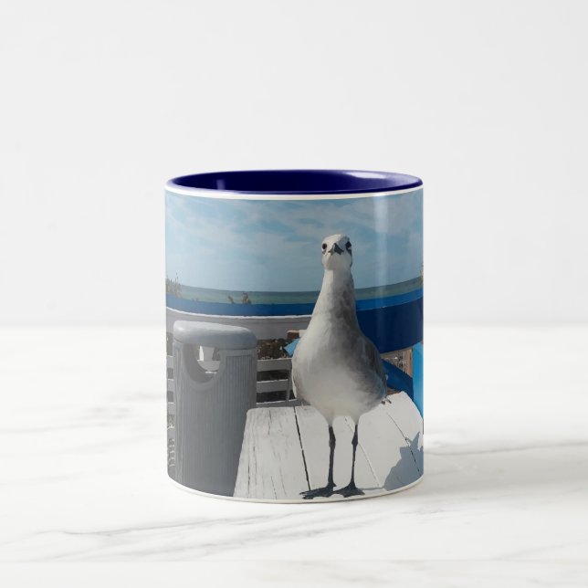 Cute Naples FL Seagull Print Coffee Mug (Center)