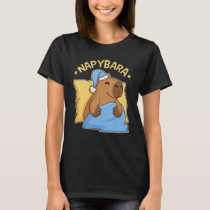 Cute Napping Capybara Pyjama  Nappybara T-Shirt
