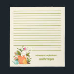 Cute Napping Cat and Plants Notepad<br><div class="desc">For the cat and plant lover in your life. This whimsical illustration has potted plants and a cat taking a nap in one of the pots. Perfect as a gift as both the message can be customized and the name can be personalized. Illustration created by Lavender Mint Graphics - nothing...</div>