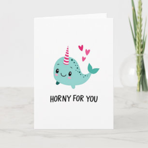 Cute Narwhal Crush Card
