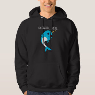 Cute Narwhal For Girls Kids Narwhale Narwhal Tusk Hoodie
