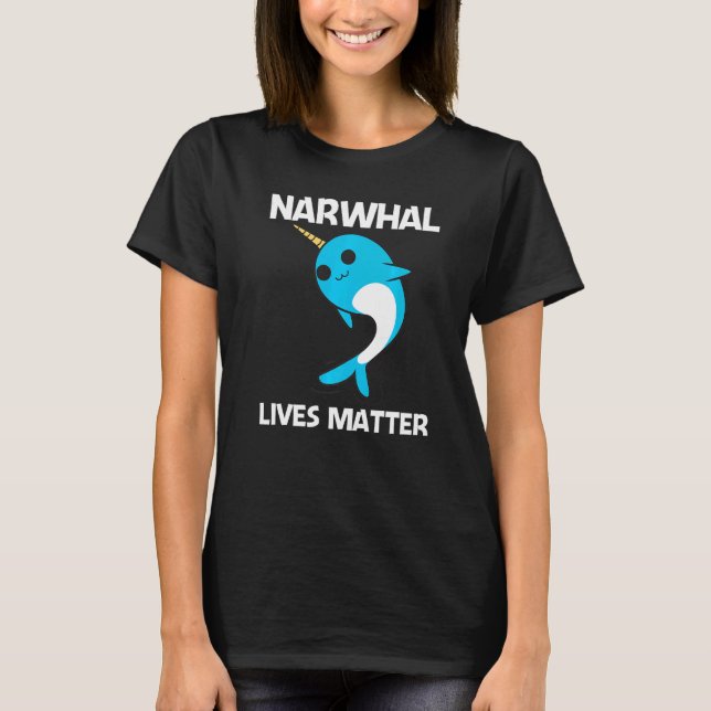 Cute Narwhal For Men Women Narwhale Narwhal Tusk T-Shirt (Front)