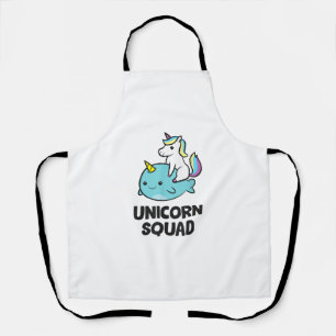 Cute Narwhal Unicorn Squad Funny Unicorn And Narwh Apron