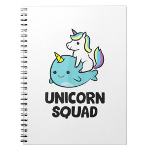 Cute Narwhal Unicorn Squad Funny Unicorn And Narwh Notebook