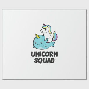 Cute Narwhal Unicorn Squad Funny Unicorn And Narwh Wrapping Paper