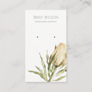 Cute Native Banksia Floral Earring Display Business Card