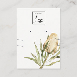 Cute Native Banksia Floral Earring Necklace Business Card