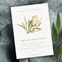 Cute Native Banksia Watercolor Floral Wedding