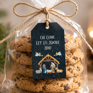 Cute Nativity Christmas Gift Tags