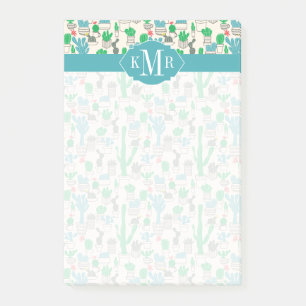 Cute Natural Floral Cacti Pattern Post-it Notes