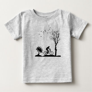 Cute Nature Bicycle Art Baby T-Shirt | Soft Cotton