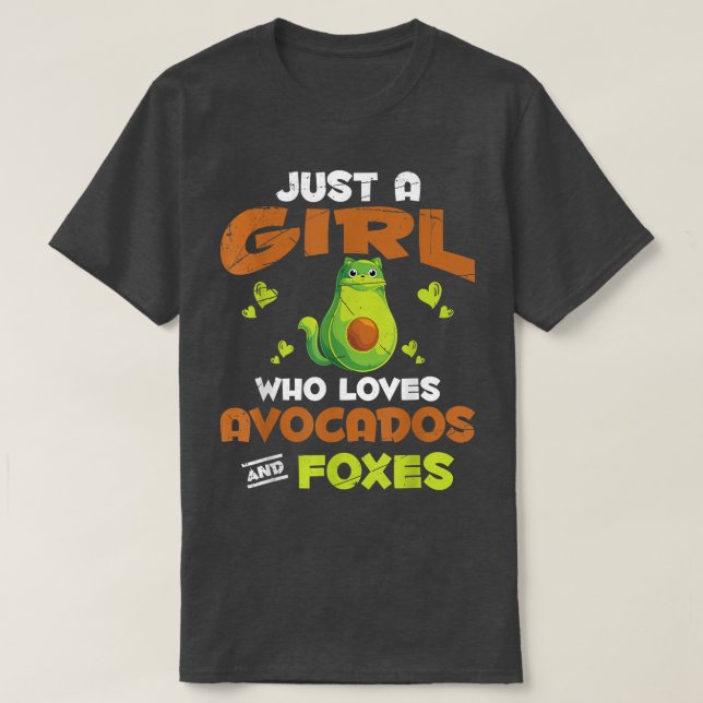 Cute Nature Forest Animal Avocado Lover Girls Wome T-Shirt (Design Front)