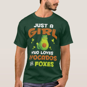 Cute Nature Forest Animal Avocado Lover Girls Wome T-Shirt