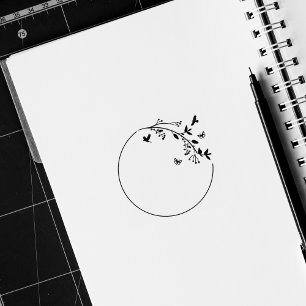 Cute Nature Journal  Rubber Stamp