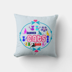 😻🐾↷❤Cute Naughty Cat Family Soft Wrinkle-free Cushion