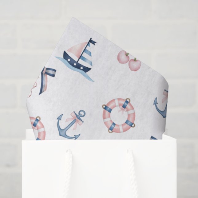 Cute Nautical and Coquette Infusion!  Tissue Paper (Gift Bag)