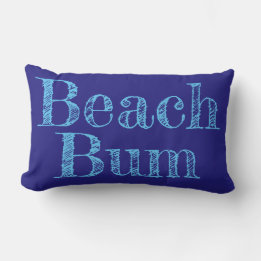 cute nautical BEACH BUM | Lumbar Cushion