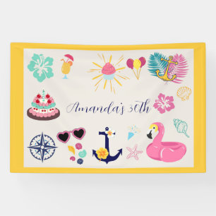 Cute Nautical Birthday Banner