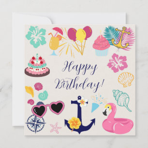 Cute Nautical Birthday Card