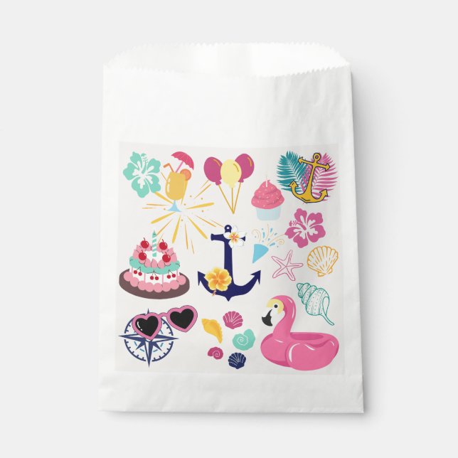  Cute Nautical Birthday Favour Bag (Front)