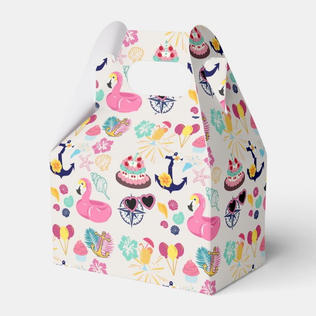  Cute Nautical Birthday Favour Box (Front Side)
