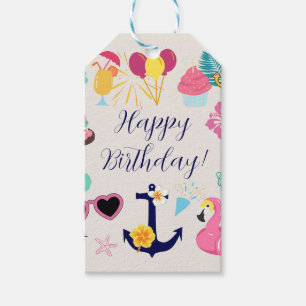 Cute Nautical Birthday Gift Tags