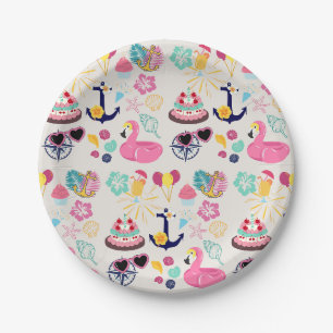 Cute Nautical Birthday Paper Plate