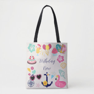 Cute Nautical Birthday Tote Bag