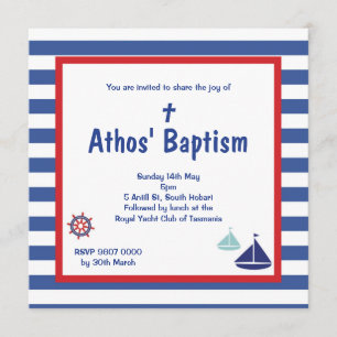 Cute Nautical Boys Invite