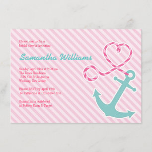 Cute Nautical Bridal Shower Invitations