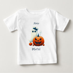Cute, nautical/coastal Halloween ghost/pumpkins Baby T-Shirt