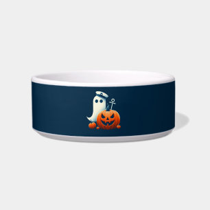 Cute, Nautical/coastal Halloween ghost/pumpkins Bowl