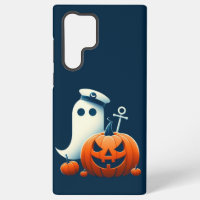 Cute, Nautical/coastal Halloween ghost/pumpkins