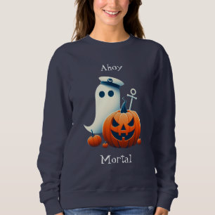 Cute, nautical/coastal Halloween ghost/pumpkins Sweatshirt