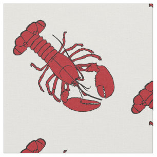 cute nautical lobster fabric