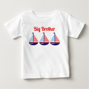 Cute Nautical Sailboat Personalised Kids Baby T-Shirt