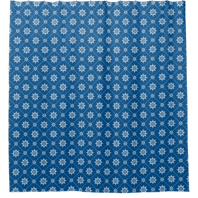 Cute Nautical Shower Curtain (Front)