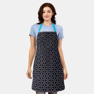 Cute Navy Blue Snowflake  Apron