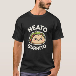 Cute Neato Burrito Kawaii Foodie Design T-Shirt