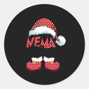 Cute Nema Claus New Christmas Santa Claus Classic Round Sticker