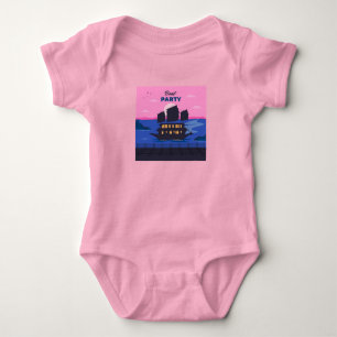 Cute Neon Boat Party Baby Bodysuit