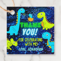 Cute Neon Colourful Dinosaurs Boy Party Thank You