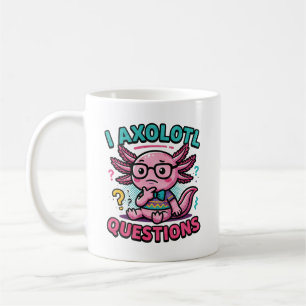 Cute Nerd Axolotl I Axolotl Questions Marks Meme Coffee Mug
