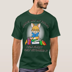 Cute Nerd Fox Reading A Books T-Shirt