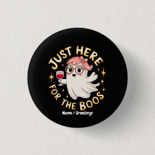 Cute Nerd Ghost Halloween Drinking Pun Design 3 Cm Round Badge