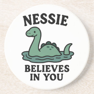 Cute Nessie Loch Ness Monster Believes In You MMug Coaster